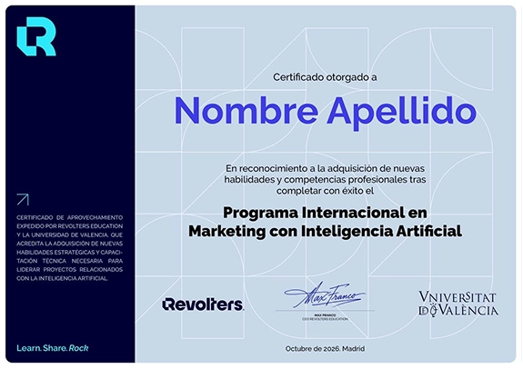 Certificado de la Universitat de València
